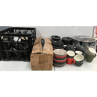 Assorted Tableware, Premier Tazze Ceramic Mugs,Cups, Saucers, Dinner Plates