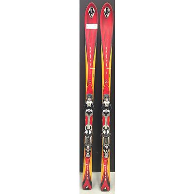 Pair  Of K2 Axis 166cm Skis