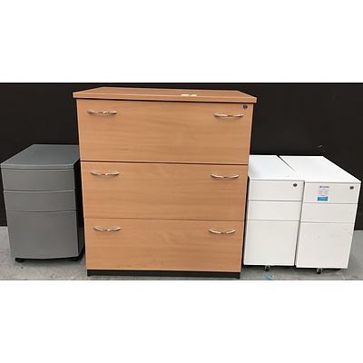 Office Storage Cabinets - Lot Of Four