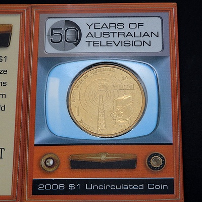 2006 RAM $1 Coin Australian Uncirculated One Dollar Coin 50 years of Television Commemorative