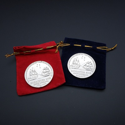 2002 Pair X Baudin and Flinders Meeting Bicentennial Medallions