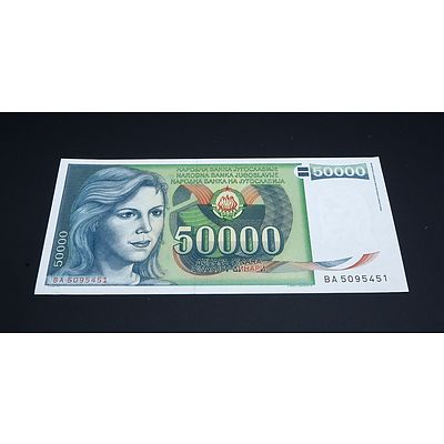 1988 Yugoslavia 50 000 Dinara Banknote BA5095451