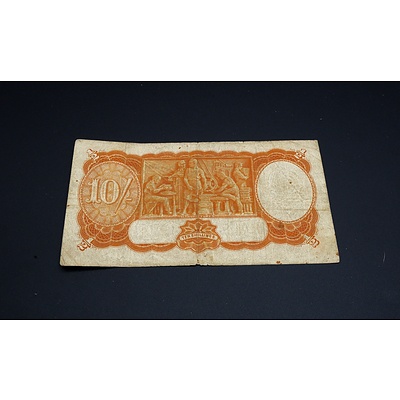 10/- 1939 Sheehan McFarlane Australian Ten Shilling Banknote R12 F22364024