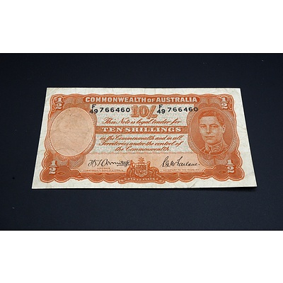 10/- 1942 Armitage McFarlane Australian Ten Shilling Banknote R13 F49766460