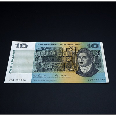 $10 STAR NOTE 1966 Coombs Wilson Australian Ten Dollar STAR Banknote R301S ZSB98609