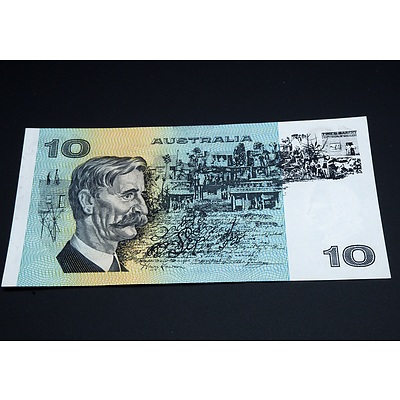 $10 1979 Knight Stone Australian Ten Dollar Banknote R307B TSR382115