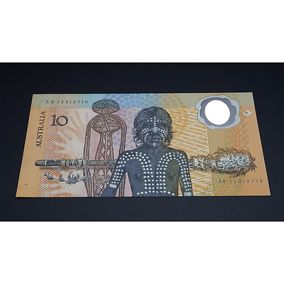 $10 1988 Johnston Fraser Australian Ten Dollar Polymer Banknote R310A AB12313719