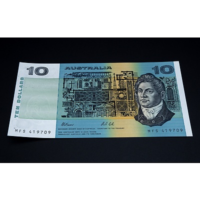 $10 1991 Fraser Cole Australian Ten Dollar Banknote R313A MFS419709
