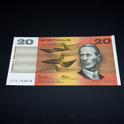 $20 Johnston Fraser Australian Twenty Dollar Baknote R409A EFG120610