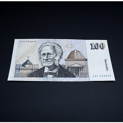 $100 1985 Johnston Fraser Australian One Hundred Dollar Banknote R609 ZDA926049