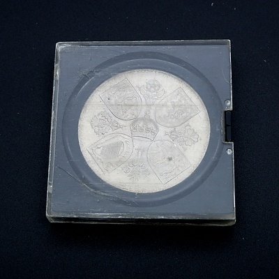 1953 Crown England Five Shilling Coin in Collector's Case