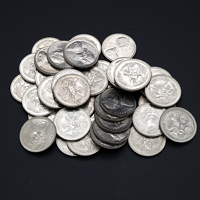 40 X 1982 5c 40 X Australian Five Cent Coins Loose