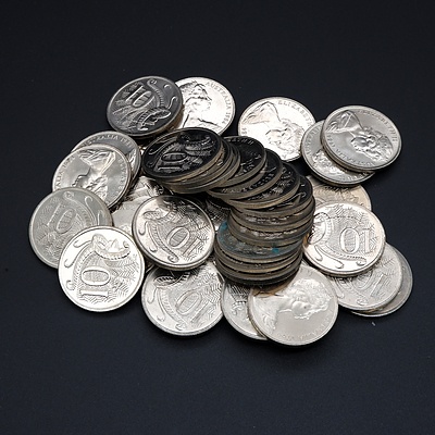 37 X 1984 10c 37 X Australian Ten Cent Coins Loose