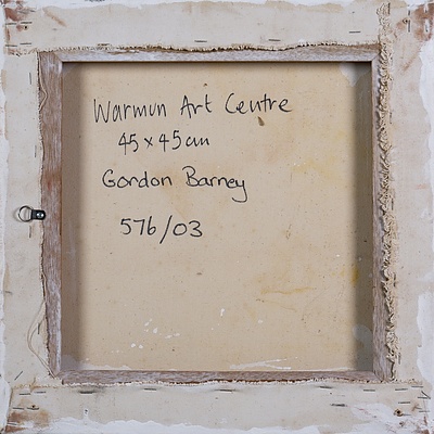 Gordon Barney (born 1944, Gija language group), Goorlowliy, Natural Ochre and Pigments on Canvas, 45 x 45 cm
