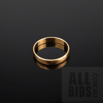 9ct Yellow Gold Wedding Ring, 3.1g