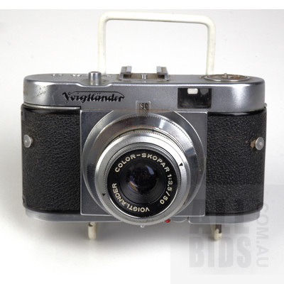 Vintage Voigtlander Vito BI 35mm Film Camera Color-Skopar 50mm Lens and Original Case