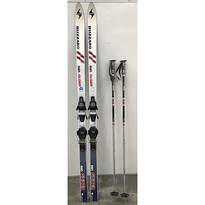 Blizzard Fan Glider Skis and Poles