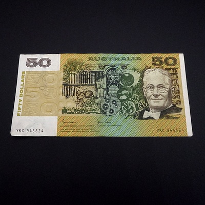 Australian Johnston/Stone $50 Note, YKC946624