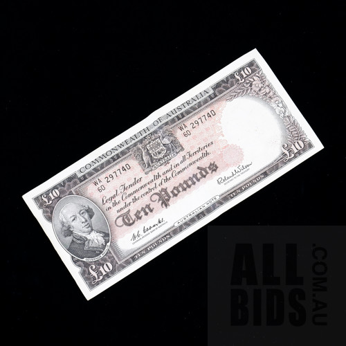 Commonwealth of Australia Coombs/ Wilson Ten Pound Banknote, WA60 297740