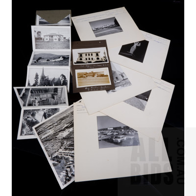 Collection of 10 Early Photographic Prints of Canberra Including the Old Post Office 1927, ANU 1957 and More