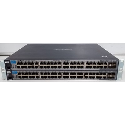 HP (J9022A) ProCurve 2810-48G 48 Port Managed Gigabit Ethernet Switch - Lot of Two