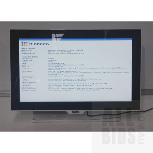 Aures Yuno Intel Core i3-5010U 2.10GHz CPU 16-Inch Point of Sale Device