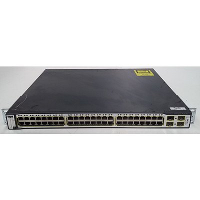Cisco (WS-C3750-48PS-S) Catalyst 3750 Series PoE 48 Port Stackable Gigabit Ethernet PoE Switch