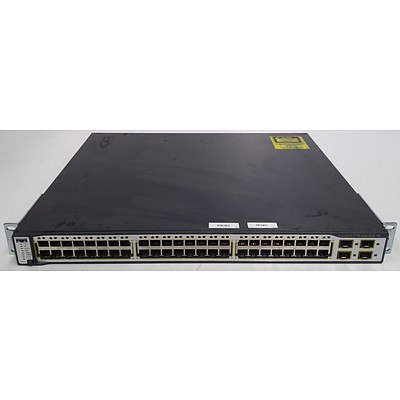 Cisco (WS-C3750-48PS-S) Catalyst 3750 Series PoE 48 Port Stackable Gigabit Ethernet PoE Switch