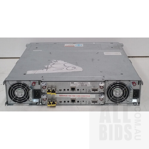 HP (FCLSE-0801) StorageWorks 24 Bay Hard Drive Array (13.8TB Installed) with Controller Modules