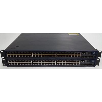 HP (JE067A) A5120-48G 48-Port Managed Gigabit Ethernet Switch - Lot of Two