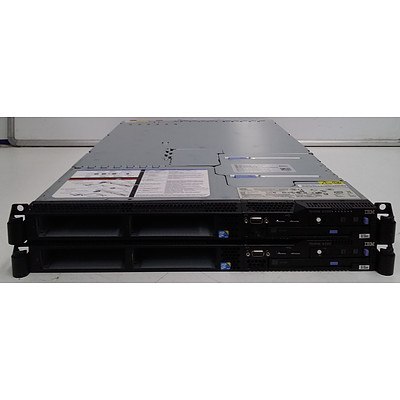 IBM System X3350 Quad-Core Core2 (Q9400) 2.66GHz CPU 1 RU Server - Lot of Two