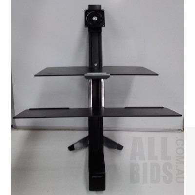 Ergotron WorkFit-S Single HD Sit-Stand Black Workstation with Worksurface