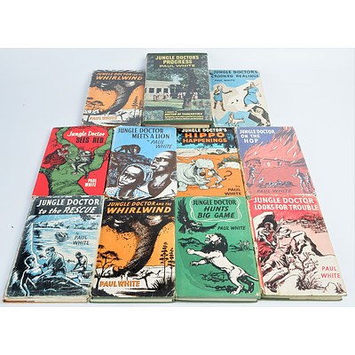 11 Vintage of Paul Whites Jungle Doctor Series, Including 10 First Editions and Two Titles Signed by the Author, Hardcover, All with Dust Jackets
