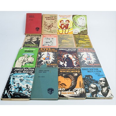 16 Vintage of Paul Whites Jungle Doctor Series, Including One Title Signed by the Author, 13 with Dust Jackets