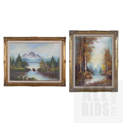Two Framed Landscape Scenes, each 44 x 60 cm