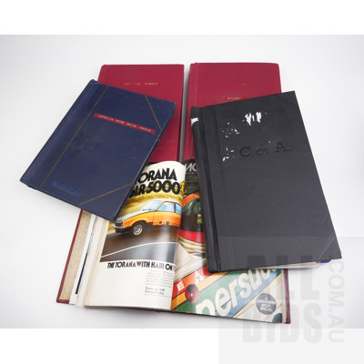 Six Binders of Various Vintage Motoring Related Magazines Including Competition Yearbook and Australian Motor Racing