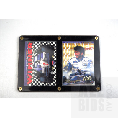 Large Collection of F1 and Motor Racing Collector Cards including Individually Cased Examples