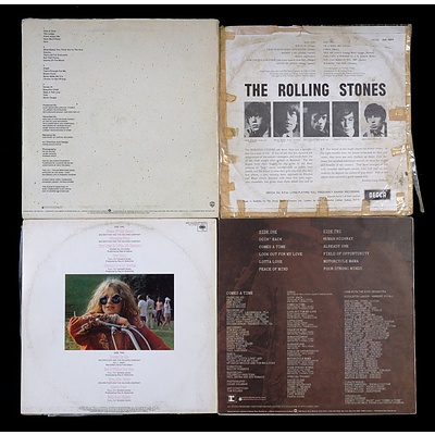 Five LP Vinyl Records Including The Rolling Stones The Rolling Stones, Fleetwood Mac Tusk, Janis Joplin Greatest Hits and Neil Young Comes a Time