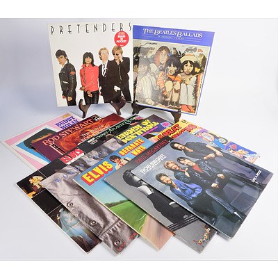 13 LP Vinyl Records Including The Beatles, The Pretenders, Rod Stewart and More