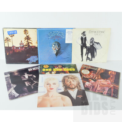 Seven Vinyl Records Including Fleetwood Mac Rumors, Eurythmics Revenge, The Bee Gees Two Record Set and More