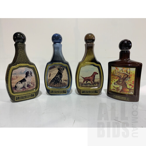 Four Jim Beam’s Choice Bourbon Collector Jugs