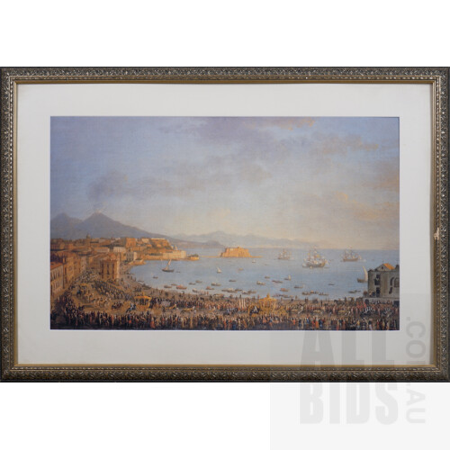 Four Framed Reproduction Prints Including Norman Lindsay and Frank Neville, largest 59 x 85 cm overall (4)
