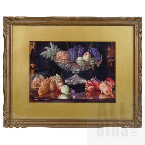 Four Framed Reproduction Prints Including Norman Lindsay and Frank Neville, largest 59 x 85 cm overall (4)