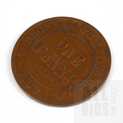 1920 Australian Penny vgf - Dot Over and Under