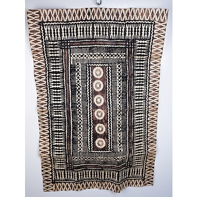 Vintage Hand Painted Tapa Cloth