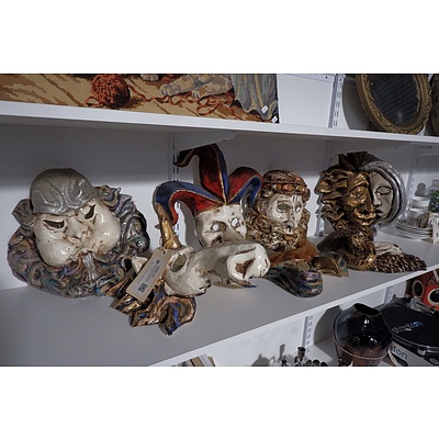 Seven Various Theatre-Style Masks From Mockingbird Lane in Tilba