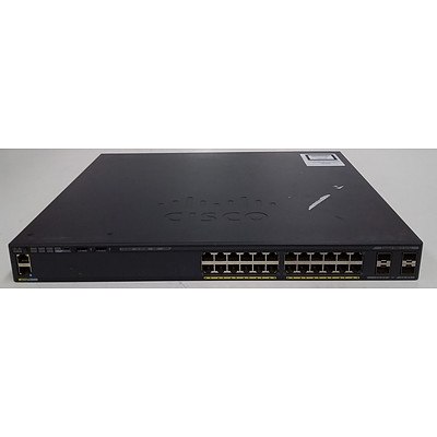 Cisco (WS-C2960X-24PS-L) Catalyst 2960-X Series 24 Port Gigabit Ethernet PoE+ Switch