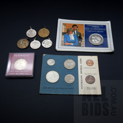 1966 Uncirculated Six Coin Set, 1981 Royal Wedding Crown, WW1 & WW2 Victory Medals and more