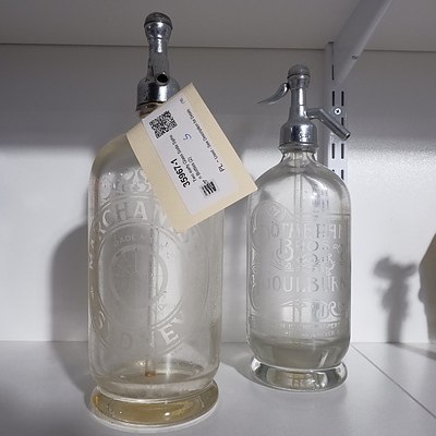 Two early Glass Soda Siphon Bottles (2)