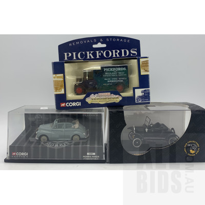 Corgi Classics, IXO Models and Corgi Pickfords Small-Scale Model Cars in Display Boxes (3)